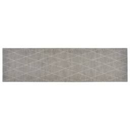 Berkfield Home Kitchen Rug Washable Rhombus 45x150 cm Velvet in Grey