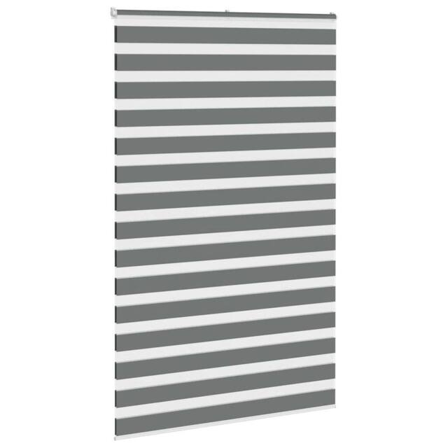 Berkfield Home Elegant Zebra Blind Dark Grey 145x200 cm Fabric Width 140.9 cm Po - image 1