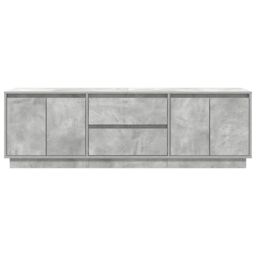 Berkfield Home TV Cabinet with LED Lights Concrete Grey 160.5x41x50 cm - thumbnail 7