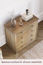 Home Discount Vida Designs Panama Solid Pine 4 Drawer Chest of Drawers in Brown - thumbnail 6