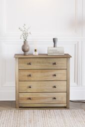 Home Discount Vida Designs Panama Solid Pine 4 Drawer Chest of Drawers in Brown - thumbnail 2