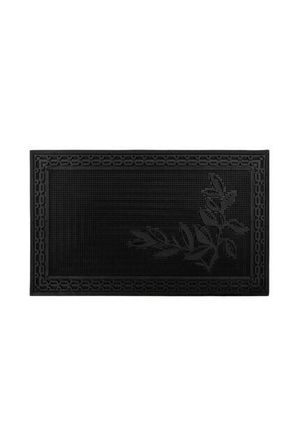 JVL Foliage Scraper Rubber Pin Doormat 45x75cm in Black - Size: 45 cm x 75 cm - image 1