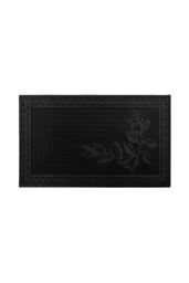 JVL Foliage Scraper Rubber Pin Doormat 45x75cm in Black - Size: 45 cm x 75 cm - thumbnail 1