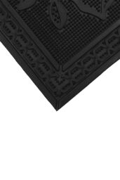 JVL Foliage Scraper Rubber Pin Doormat 45x75cm in Black - Size: 45 cm x 75 cm - thumbnail 4