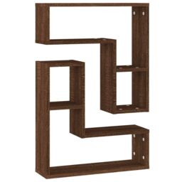 Berkfield Home Wall Shelves 2 pcs Brown Oak 50x15x50 cm Engineered Wood - Size: 50 x 15 x 50 cm - thumbnail 2