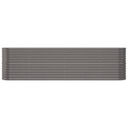 Berkfield Home Garden Raised Bed Powder-coated Steel 260x40x68 cm Grey - Size: 260 x 40 x 68 cm - thumbnail 1