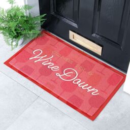 Artsy Mats Wine Down Indoor & Outdoor Doormat - 70x40cm in Red - Size: 40 cm x 70 cm - thumbnail 1