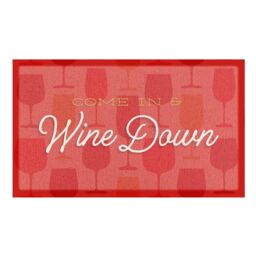 Artsy Mats Wine Down Indoor & Outdoor Doormat - 70x40cm in Red - Size: 40 cm x 70 cm - thumbnail 2