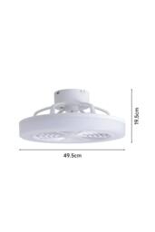 Living and Home 18inch Round Acrylic LED Ceiling Light Fan in White - thumbnail 5
