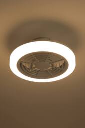 Living and Home 18inch Round Acrylic LED Ceiling Light Fan in White - thumbnail 4