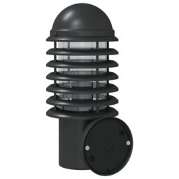 Berkfield Home Outdoor Wall Lights with Sensors 2pcs Black Stainless Steel - thumbnail 6