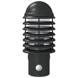 Berkfield Home Outdoor Wall Lights with Sensors 2pcs Black Stainless Steel - thumbnail 4
