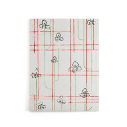 "Artery8 Leaf Lines Shima Textile Pattern Canvas Wall Art Print Korin in Red - Size: W18"" x H24""" - thumbnail 1