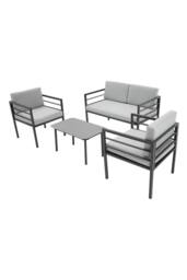 More4Homes Rhodes Garden Sofa Set 4 Seater Garden Furniture Set w Table & Cover in Grey - thumbnail 4