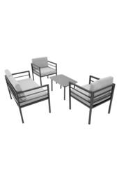 More4Homes Rhodes Garden Sofa Set 4 Seater Garden Furniture Set w Table & Cover in Grey - thumbnail 6