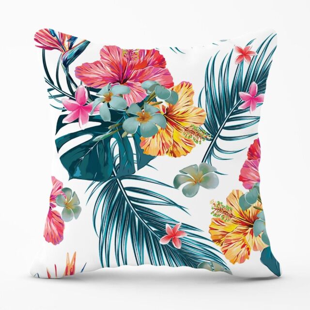 Warren Reed - Designer Spring Summer Flowers Outdoor Cushion in Green - Size: 60 cm x 60 cm - image 1