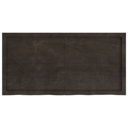 Berkfield Home Wall Shelf Dark Grey 120x60x(2-4) cm Treated Solid Wood Oak - thumbnail 1