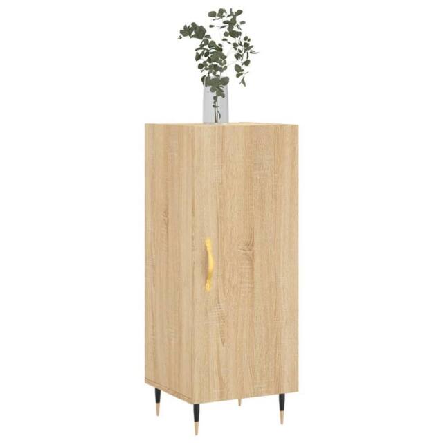 Berkfield Home Sideboard Sonoma Oak 34.5x34x90 cm Engineered Wood in Light Tan - image 1