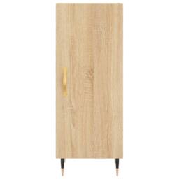 Berkfield Home Sideboard Sonoma Oak 34.5x34x90 cm Engineered Wood in Light Tan - thumbnail 6