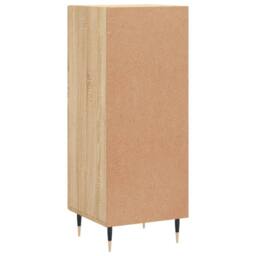 Berkfield Home Sideboard Sonoma Oak 34.5x34x90 cm Engineered Wood in Light Tan - thumbnail 8