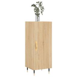 Berkfield Home Sideboard Sonoma Oak 34.5x34x90 cm Engineered Wood in Light Tan - thumbnail 1