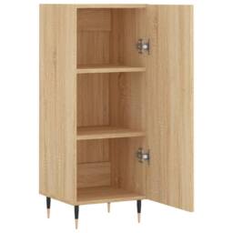 Berkfield Home Sideboard Sonoma Oak 34.5x34x90 cm Engineered Wood in Light Tan - thumbnail 5