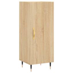 Berkfield Home Sideboard Sonoma Oak 34.5x34x90 cm Engineered Wood in Light Tan - thumbnail 3