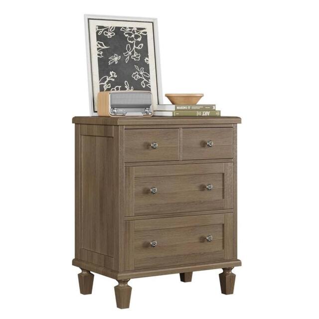 VOGREX Vintage 4 Drawer Dresser for Home Bedroom Wood in Brown - image 1