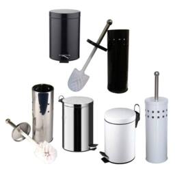 EONLION SILVER STAINLESS STEEL BATHROOM BIN SET - Size: 100 cm - thumbnail 4