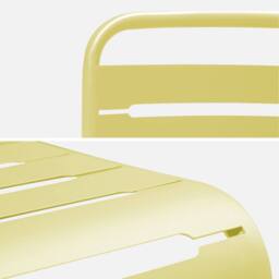 sweeek 6-seater Metal Garden Table Set in Yellow - thumbnail 6