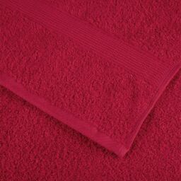 Berkfield Home Premium Bath Towels SOLUND 10 pcs 100x150 cm 600 gsm in Red - thumbnail 6