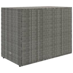 Berkfield Home Garden Storage Cabinet Grey 100x55.5x80 cm Poly Rattan - thumbnail 6