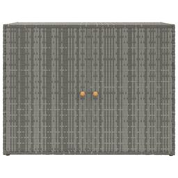 Berkfield Home Garden Storage Cabinet Grey 100x55.5x80 cm Poly Rattan - thumbnail 4