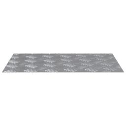 Berkfield Home Aluminum Checker Plates 4 pcs Anti-Slip 60x40 cm in Silver - Size: Medium - thumbnail 3