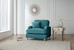 The Great Sofa Company Orla Arm Chair Manhattan Apricot in Emerald - thumbnail 1