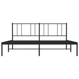 Berkfield Home Metal Bed Frame with Headboard Black 180x200 cm Super King - thumbnail 6