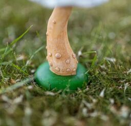 Marco Paul Set of 2 Bright Toadstool Mushroom Resin Garden Ornaments 20cm - thumbnail 4