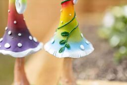 Marco Paul Set of 2 Bright Toadstool Mushroom Resin Garden Ornaments 20cm - thumbnail 6