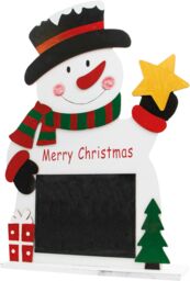 Netagon Festive Wooden Snowman Christmas Chalkboard Countdown Calender in White - thumbnail 8