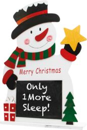 Netagon Festive Wooden Snowman Christmas Chalkboard Countdown Calender in White - thumbnail 6