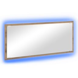 Berkfield Home Bathroom Mirror Artisan oak Engineered wood, Glass 90 x 8.5 x 37 cm in Brown - thumbnail 2