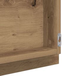 Berkfield Home Bathroom Mirror Artisan oak Engineered wood, Glass 90 x 8.5 x 37 cm in Brown - thumbnail 7