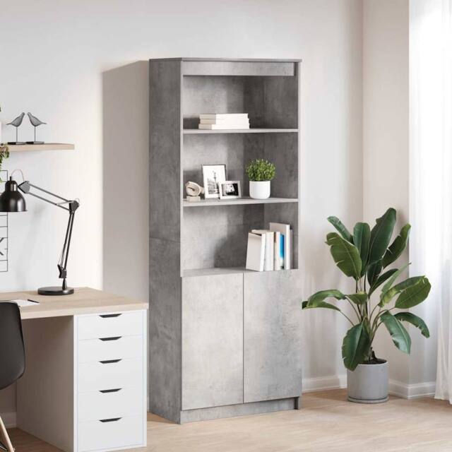 Berkfield Home Highboard Concrete Grey 70x35x180 cm Engineered Wood - Size: 70 x 35 x 180 cm - image 1
