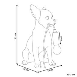 Wyld and Coco Gold Chihuahua Table Lamp - Polyresin Dog Figurine Bedside Light - thumbnail 3