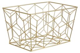 Orsina Stylish Matte Gold Storage Basket, Functional Design Storage Basket For Kitchen, Durable Decorative Basket - thumbnail 2