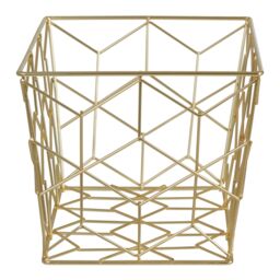 Orsina Stylish Matte Gold Storage Basket, Functional Design Storage Basket For Kitchen, Durable Decorative Basket - thumbnail 3