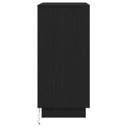 Berkfield Home Bedside Cabinet with LED Black Oak 71x34, 5x75 cm Engineered Wood - thumbnail 7