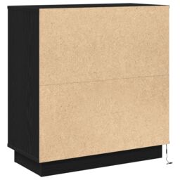 Berkfield Home Bedside Cabinet with LED Black Oak 71x34, 5x75 cm Engineered Wood - thumbnail 5