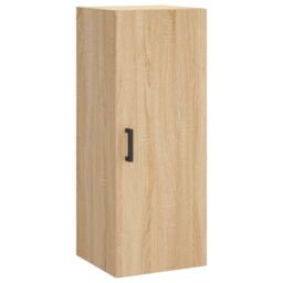 Berkfield Home Wall Mounted Cabinet Sonoma Oak 34.5x34x90 cm in Brown - thumbnail 2