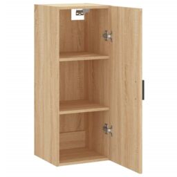 Berkfield Home Wall Mounted Cabinet Sonoma Oak 34.5x34x90 cm in Brown - thumbnail 6
